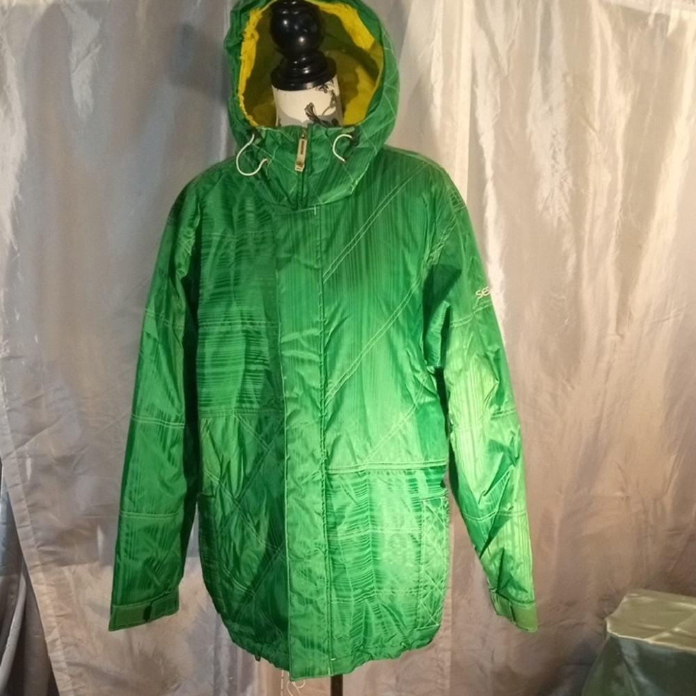 SESSIONS Supreme Green Jacket with Yellow Accents